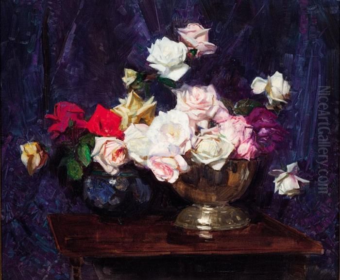 Roses Oil Painting by Arthur Streeton