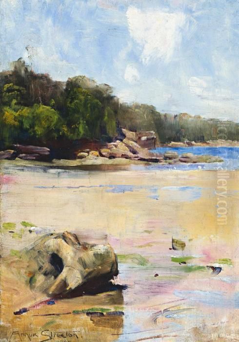 Sirius Cove Oil Painting by Arthur Streeton