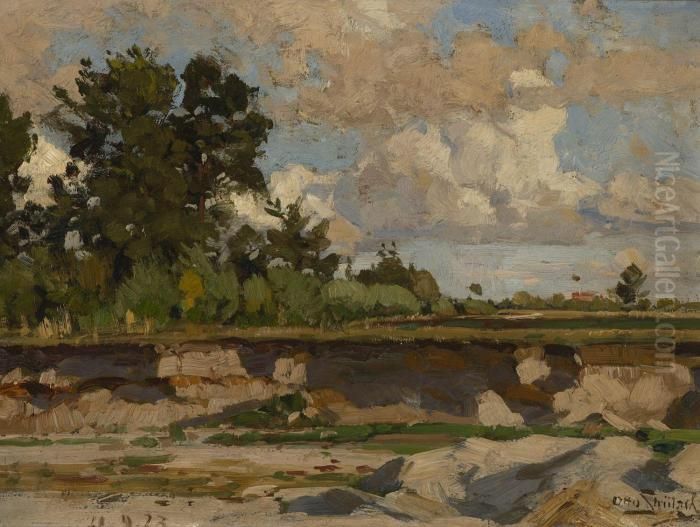 Landschaft Mit Sandgrube Oil Painting by Otto Struttzel