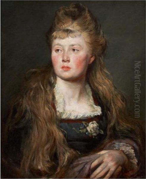 Noi Kepmas Oil Painting by Bertalan Szekely