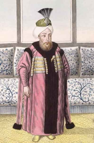 Mustapha II (1664-1703) Sultan 1695-1703, from A Series of Portraits of the Emperors of Turkey, 1808 Oil Painting by John Young