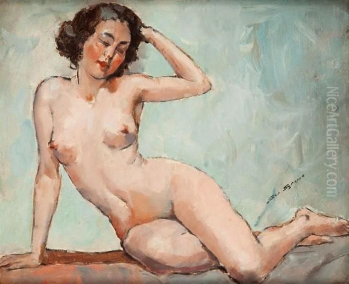 Akt Oil Painting by Seweryn Szrejer