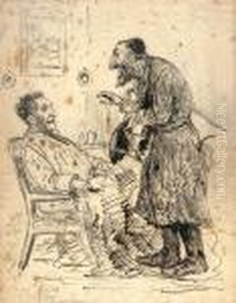 Figures Oil Painting by Arthur Szyk