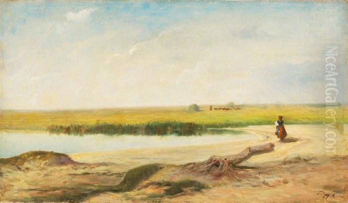 Alfold Oil Painting by Karoly Telepy