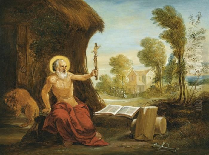Saint Jerome Oil Painting by David The Younger Teniers