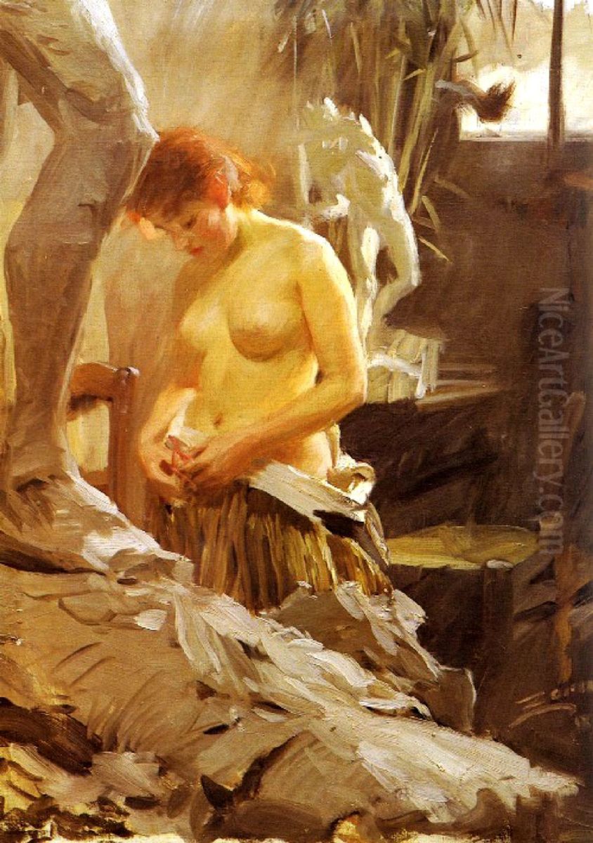 I Wikstroms Atelje Oil Painting by Anders Zorn