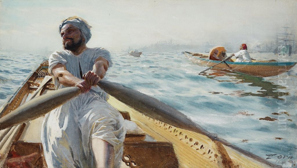 Kaikroddare Oil Painting by Anders Zorn