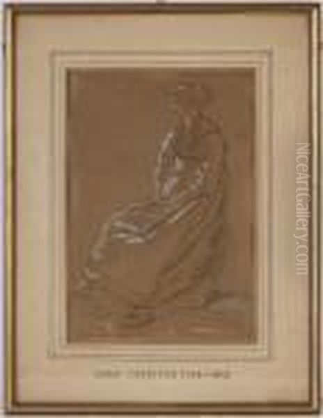 Femme Assise Oil Painting by Wolfgang-Adam Toepffer