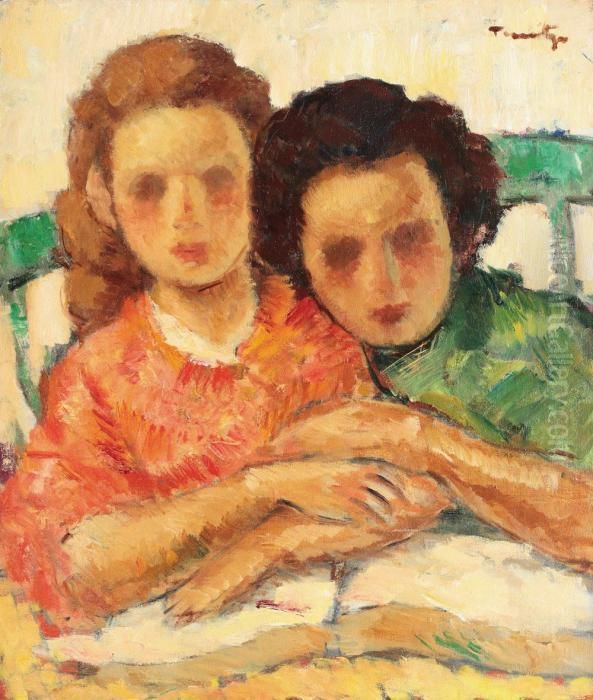 Doua Surori Oil Painting by Nicolae Tonitza