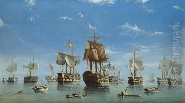 The Aftermath Of The Battle Of The Nile Oil Painting by Frederick Tudgay