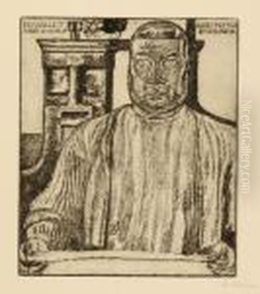 Portrait De L'artiste Oil Painting by Edouard Vallet