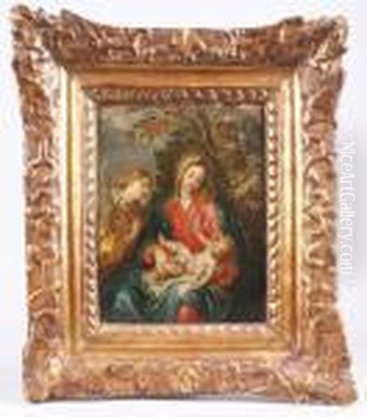 Vierge A L'enfant Avec Sainte Catherine Oil Painting by Pieter Van Avont