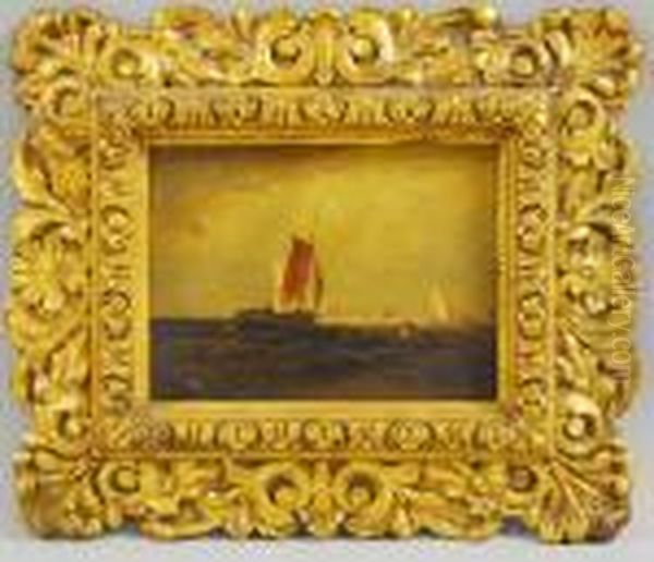 Bligh Sand Oil Painting by William Velde Van De Bonfield