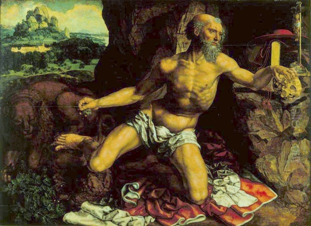 Saint Jerome Oil Painting by Jan Sanders Van Hemessen