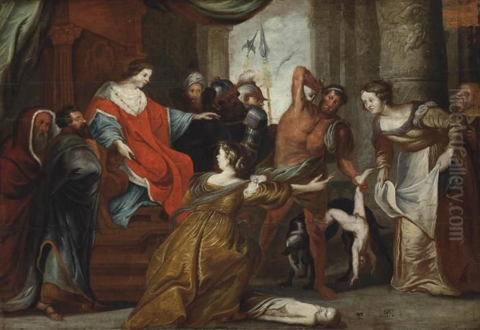 The Judgement Of Solomon Oil Painting by Willem van, the Elder Herp