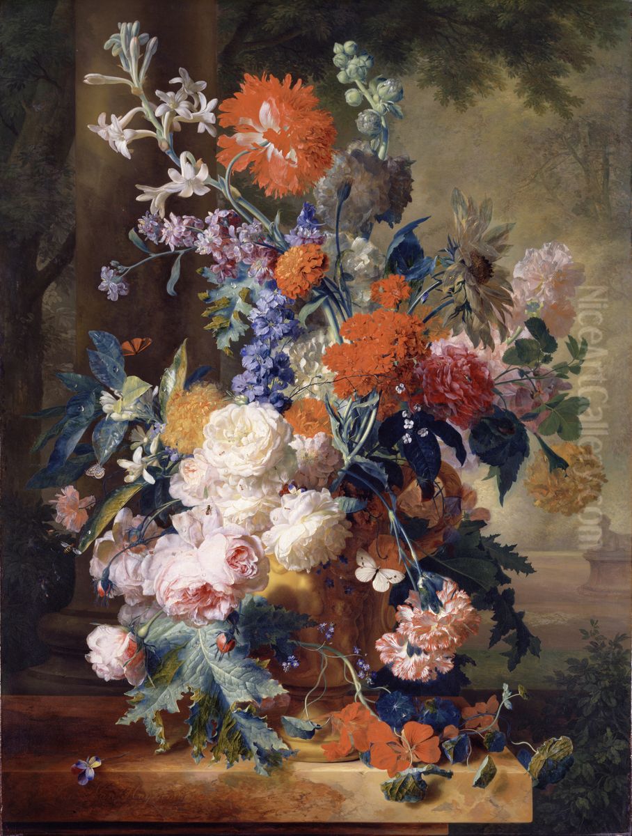 Flower Still Life Oil Painting by Jan Van Huysum