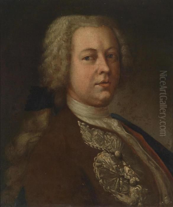 Portrait Of A Gentleman Oil Painting by Ircle Of Martin Van Mytens