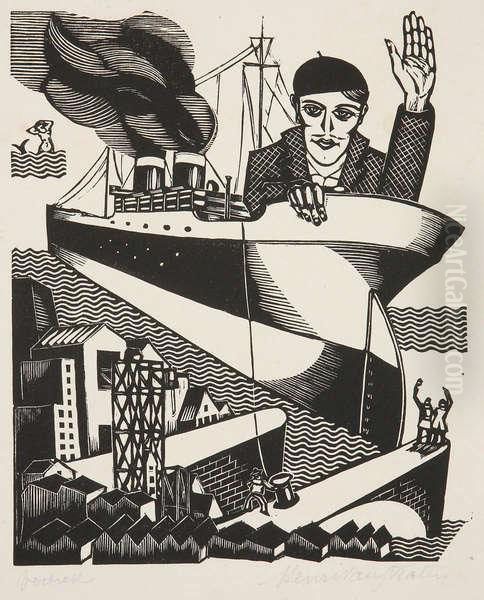 Vertrek Oil Painting by Henri Van Straten