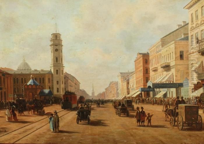 St. Petersburg Oil Painting by Petr Petrovich Vereshchagin