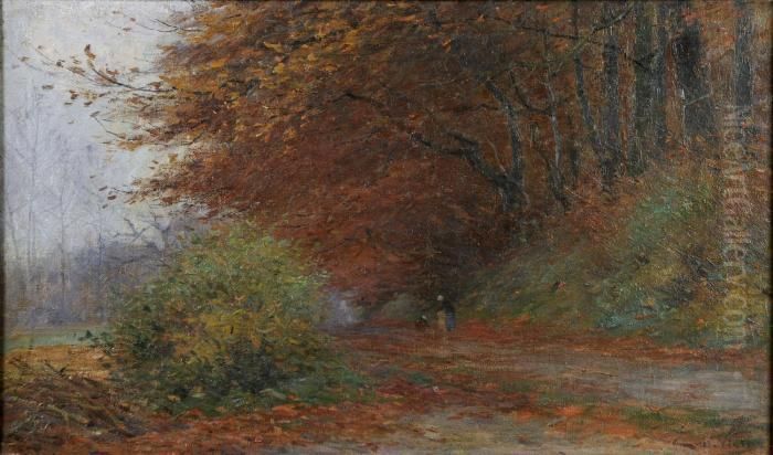 Chemin Forestier Oil Painting by Emmanuel Vierin