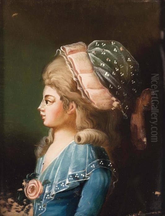 Portrait De Jeune Fille Au Chapeau Oil Painting by Elisabeth Vigee-Lebrun