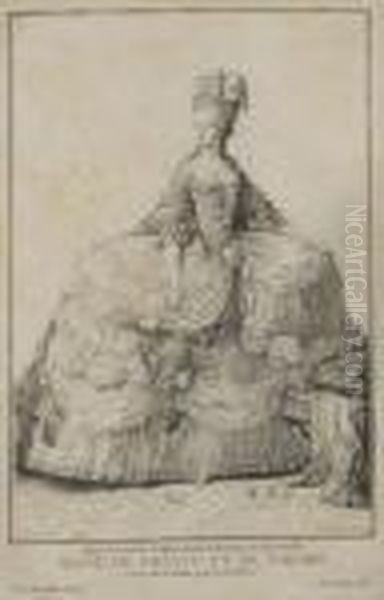 Portrait De 
Marie-antoinette-joseph Jeane D'autriche Archiduchesse, Reine De France 
Et De Navare Oil Painting by Elisabeth Vigee-Lebrun