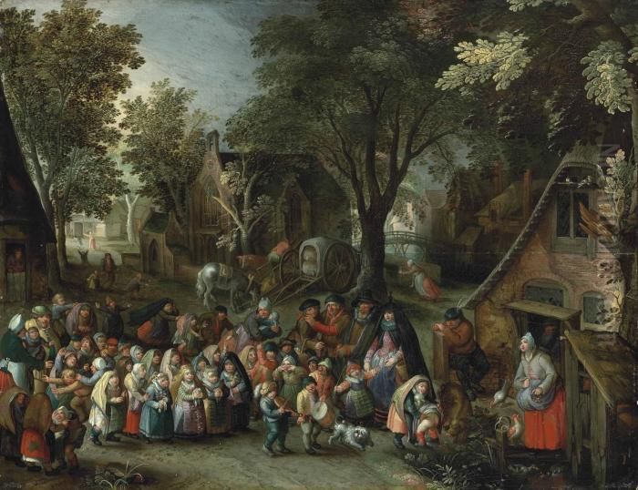 The Whitsun Bride Oil Painting by David Vinckboons I