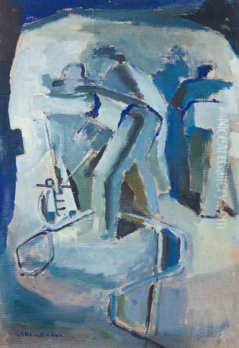 Tunnelarbeidere Oil Painting by Carl Von Hanno