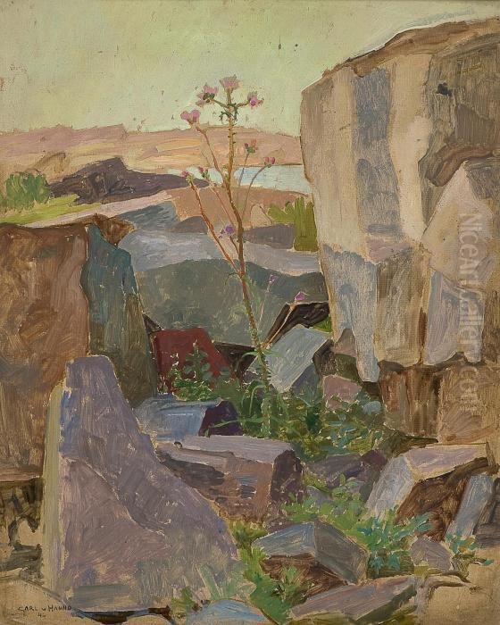 Skjaergardslandskap Oil Painting by Carl Von Hanno