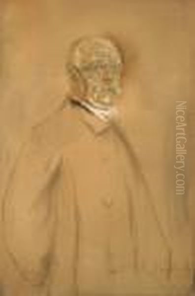 Otto Furst Von Bismarck (studie) Oil Painting by Lenbach Franz Von