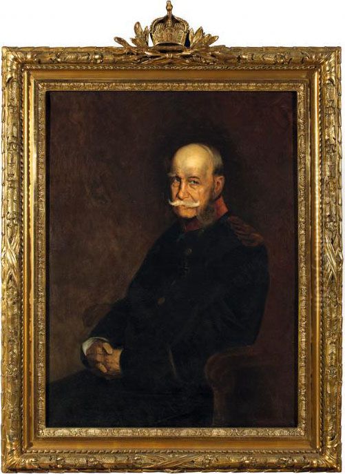 Kaiser Wilhelm I Oil Painting by Lenbach Franz Von