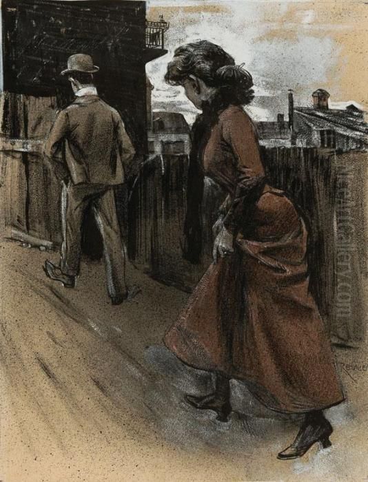 Warnung: Wat, Mir Im Stich 
Lassen Willste Un Arbeeten Willste? Fritze, Mach Mir Keene Experimente! Oil Painting by Ferdinand, Freiherr Von Reznicek