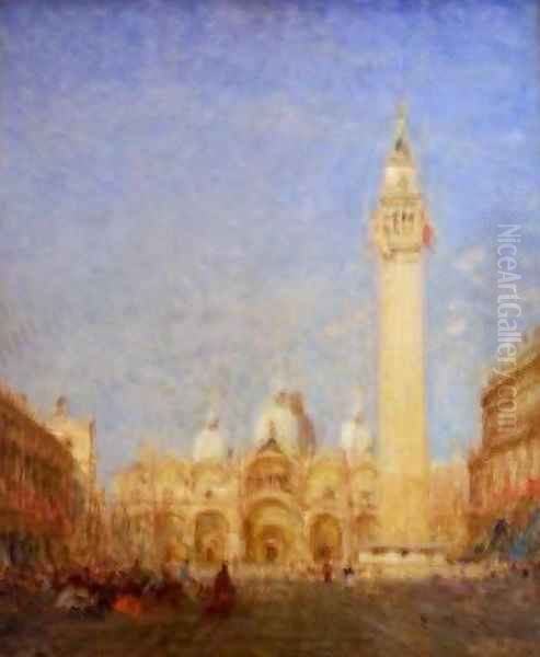 Piazza San Marco Venice Oil Painting by Felix Ziem