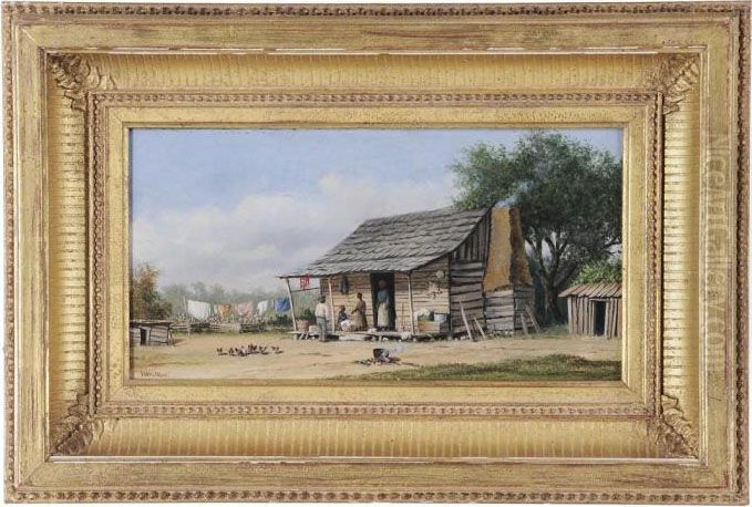Wash Day Oil Painting by William Aiken Walker