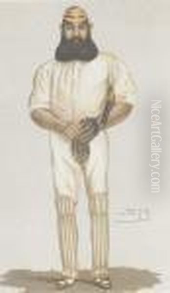 W.g. Grace Oil Painting by Leslie Mathew Ward