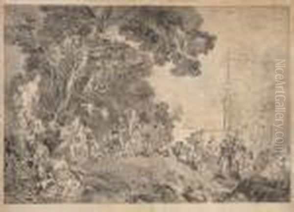 L'embarquement Pour Cythere Oil Painting by Jean-Antoine Watteau