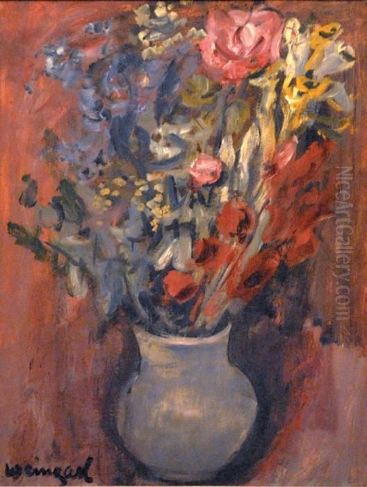 Bouquet De Fleurs Oil Painting by Joachim Weingart