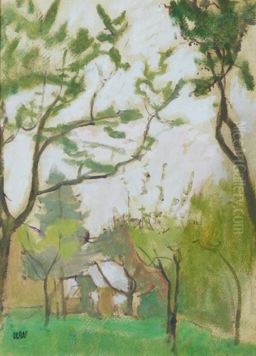 Wieczorny Pejzaz Oil Painting by Wojciech Weiss