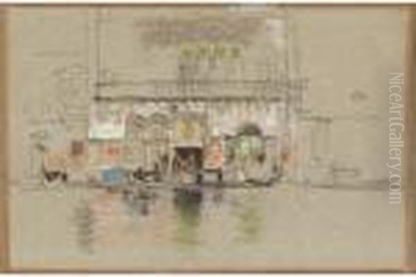 White And Pink (the Palace) Oil Painting by James Abbott McNeill Whistler