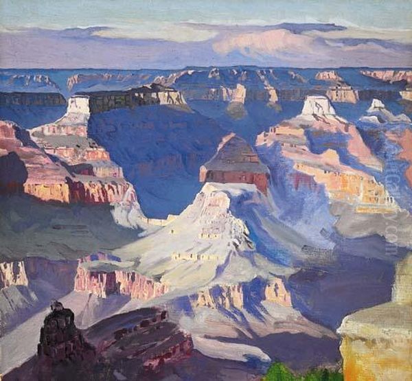 Grand Canyon Oil Painting by Gunnar Mauritz Widforss