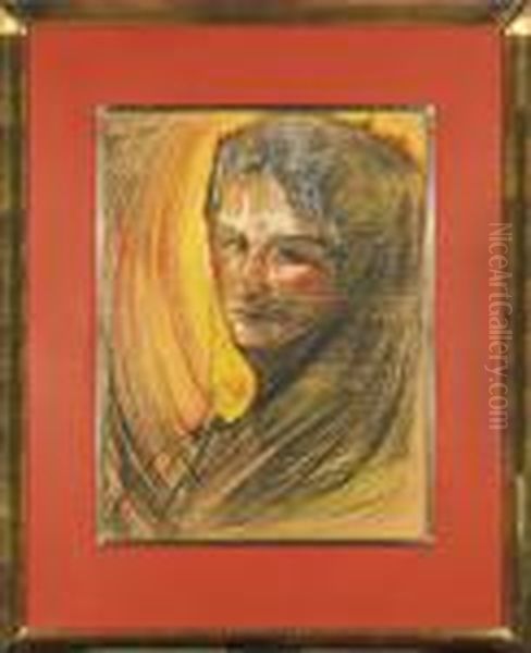 Portret Heleny Bialynickiej - Biruli (?) Oil Painting by Stanislaw Ignacy Witkiewicz (Witkacy)