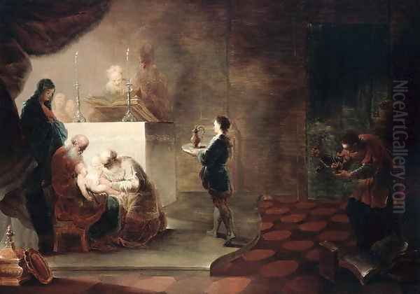 The Circumcision of Christ, after 1751 Oil Painting by Januarius Zick