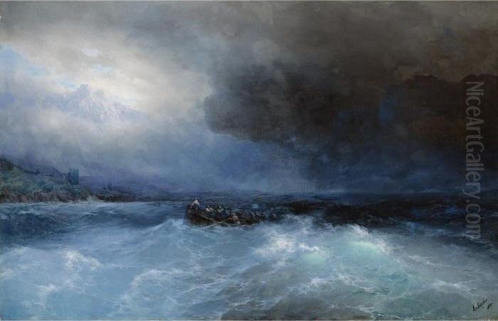 The Survivors Oil Painting by Ivan Konstantinovich Aivazovsky