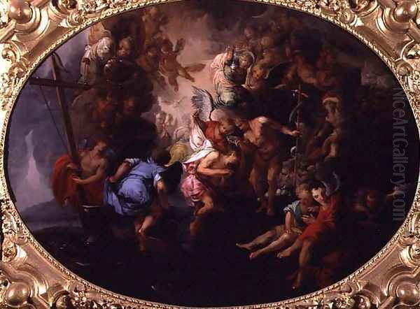 The Baptism of Christ Oil Painting by Bartholomaeus Spranger
