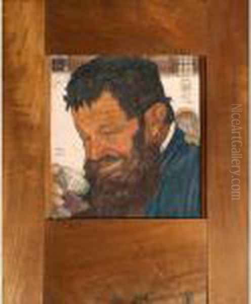 Homme De Saviese, 1917 
Man From Saviese, 1917 Oil Painting by Ernest Bieler