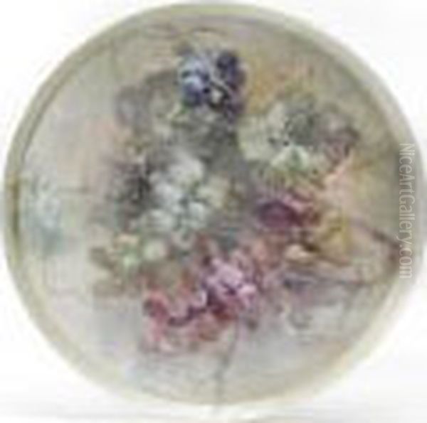 Grapes Oil Painting by Franz Bischoff