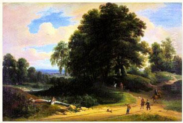 La Chasse Aux Faucons Oil Painting by Jacques D Arthois