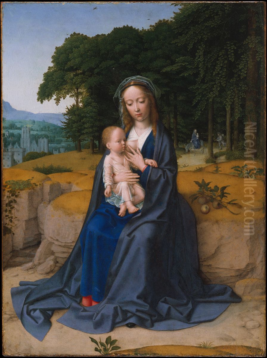 The Rest on the Flight into Egypt Oil Painting by Gerard David