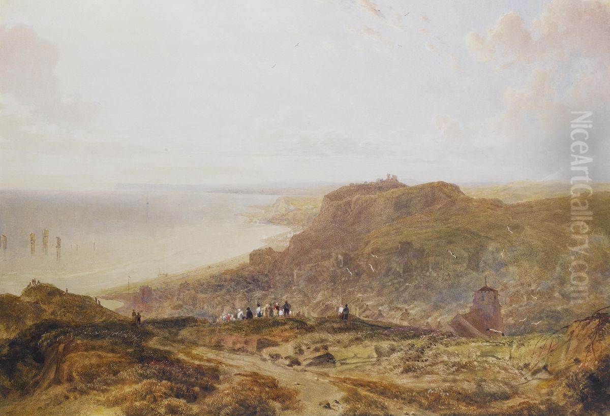 Hastings From The East Cliff Oil Painting by Peter de Wint