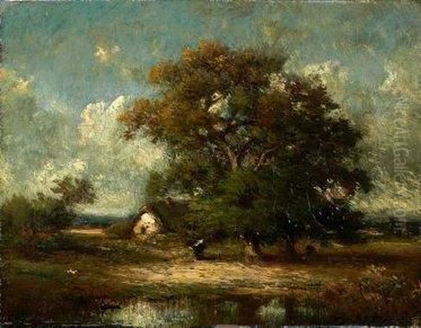 La Chaumiere Oil Painting by Jules Dupre